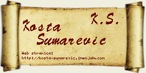 Kosta Šumarević vizit kartica